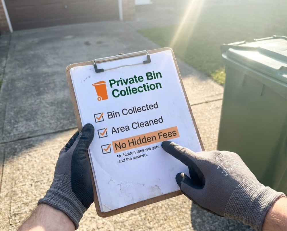 Transparent, honest private bin collection service in Aldingbourne